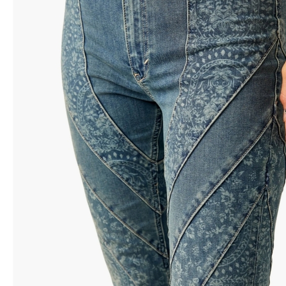 Free People Mermaid Mid-Rise Flare Jean - Low Tide - Picture 4 of 6